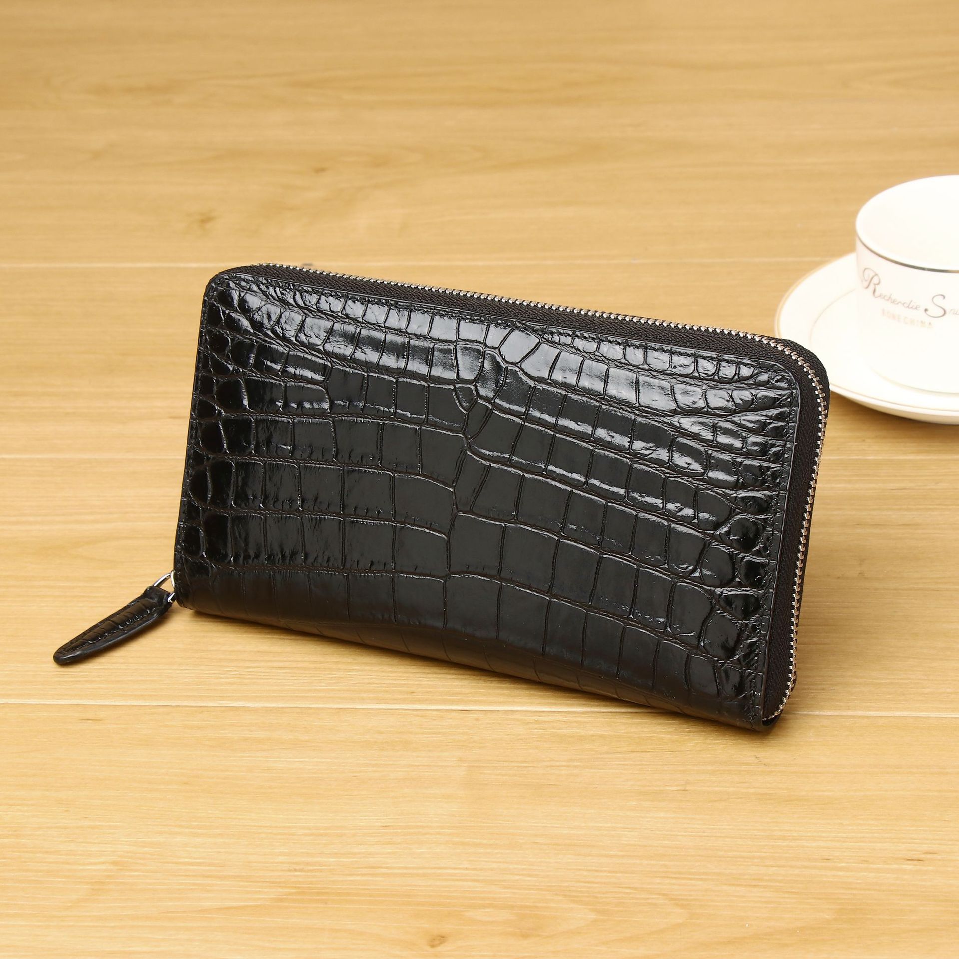 New crocodile grain men's handbags high-end multi-card wallet large-capacity clutch bag fashion fashion money clip wholesale