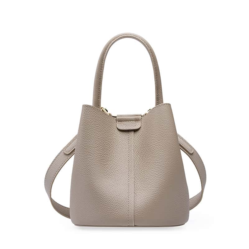 Luxury genuine leather handbag Barrel bag