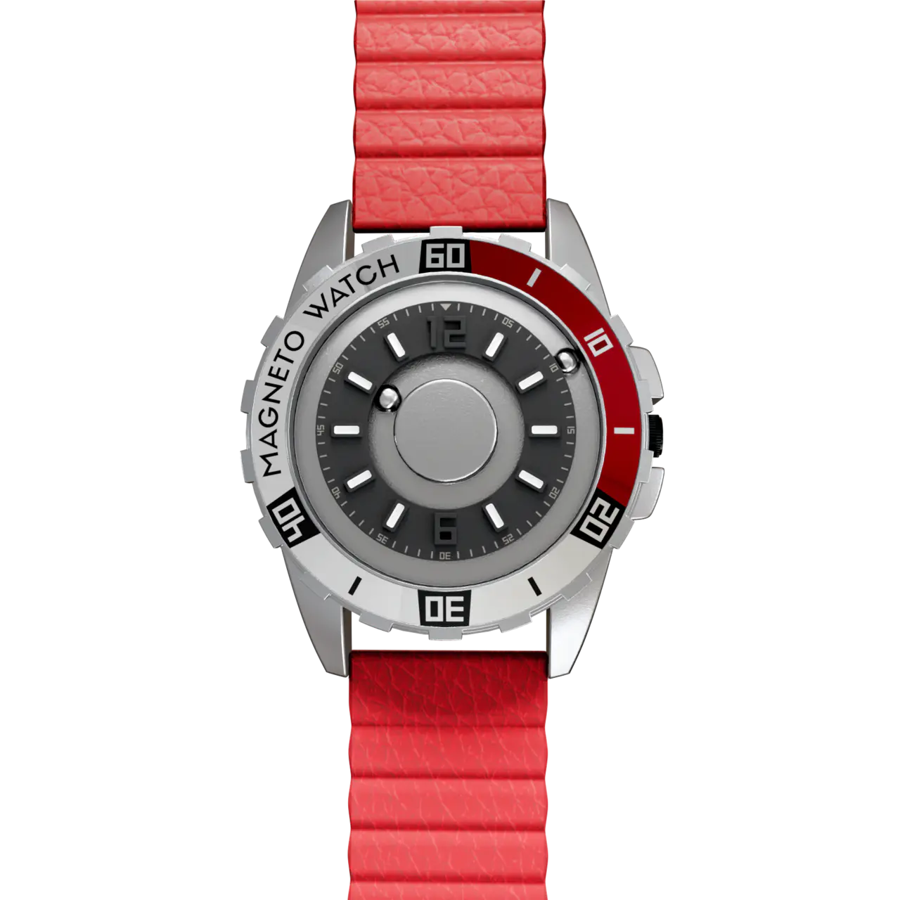 Uranus Red synthetic leather magnetic red