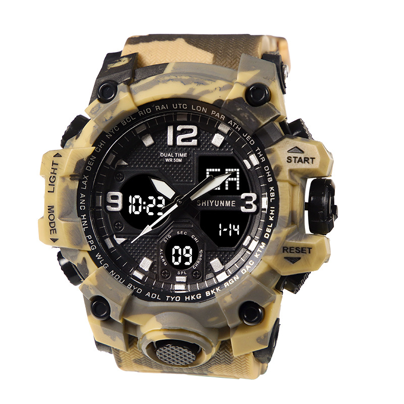 Big Mud King II Electronic Watch Outdoor Sports Waterproof Dual Movement Luminous Men's Watch