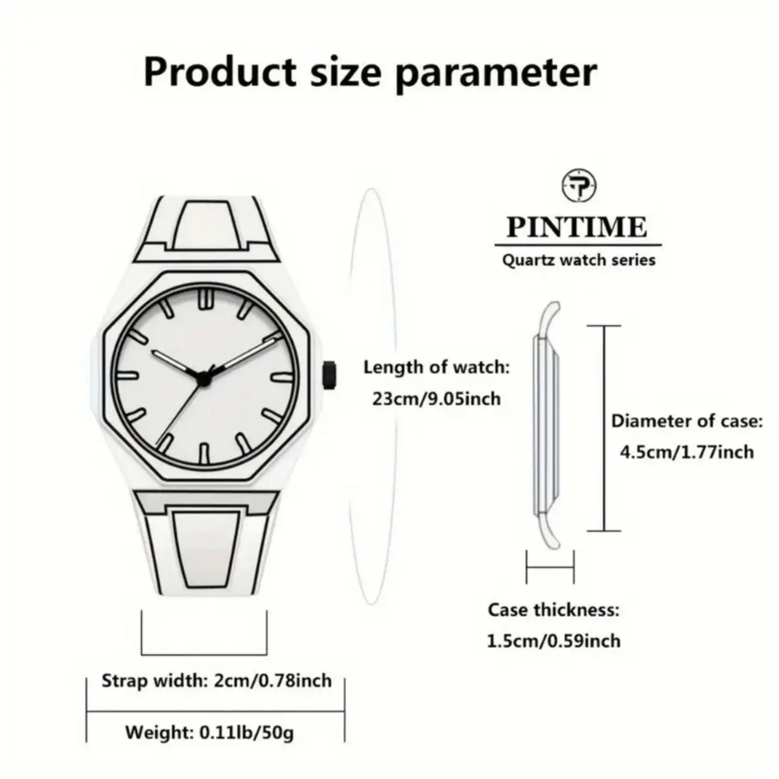 Fashionable luminous quartz watch